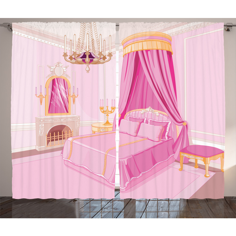 Princess Bedroom Interior Curtain