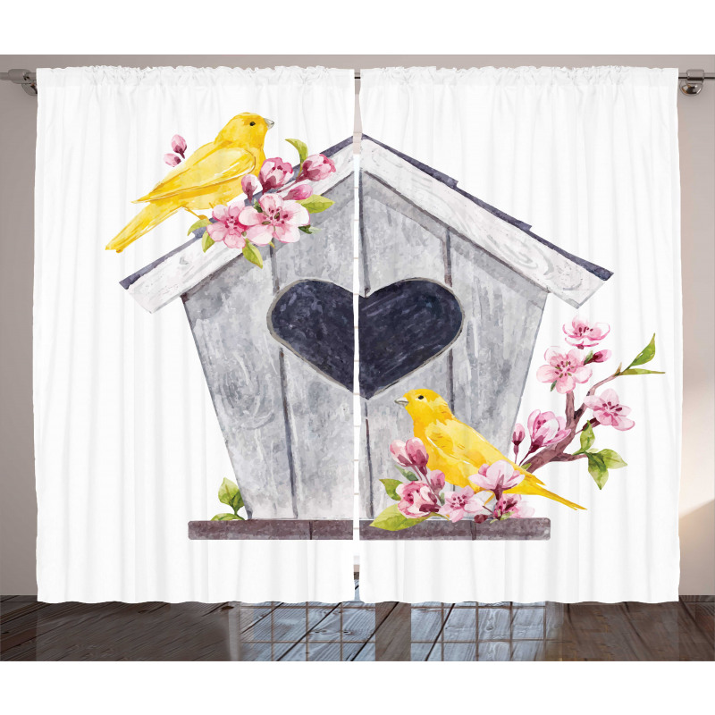 Heart Floral Nest Curtain