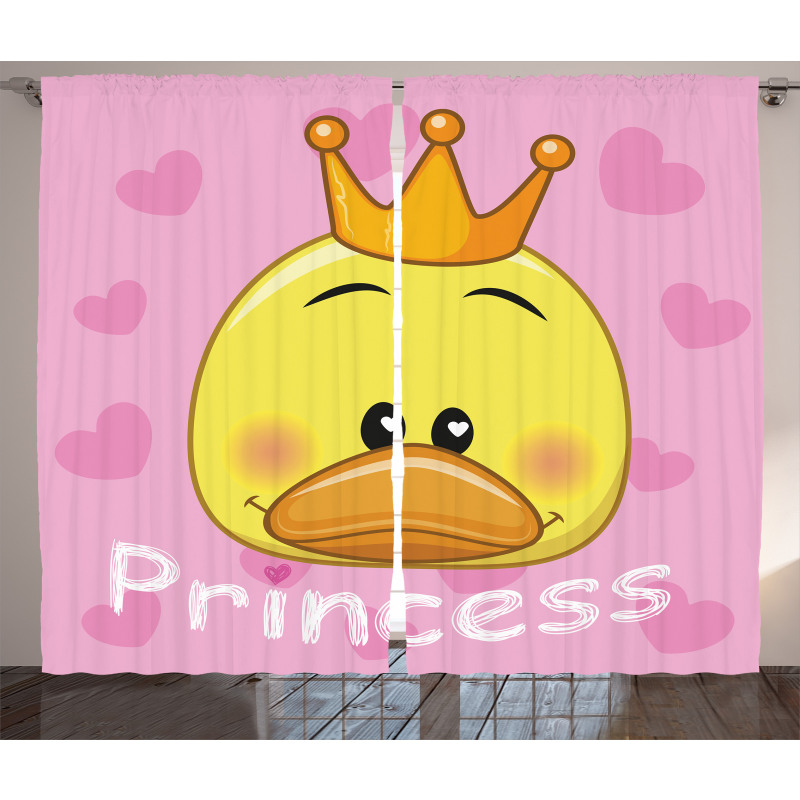 Princess Duck with Tiara Curtain