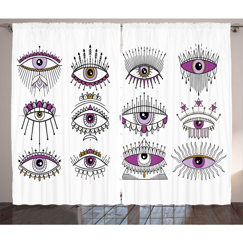 Evil Seeing Eye Sign Curtain