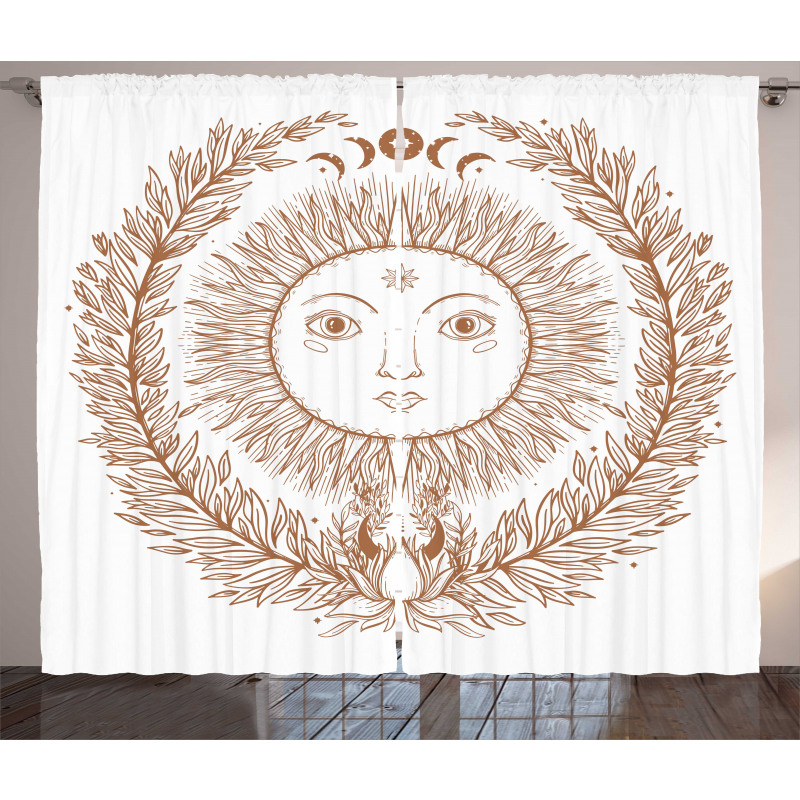 Mystic Sun with Branches Curtain