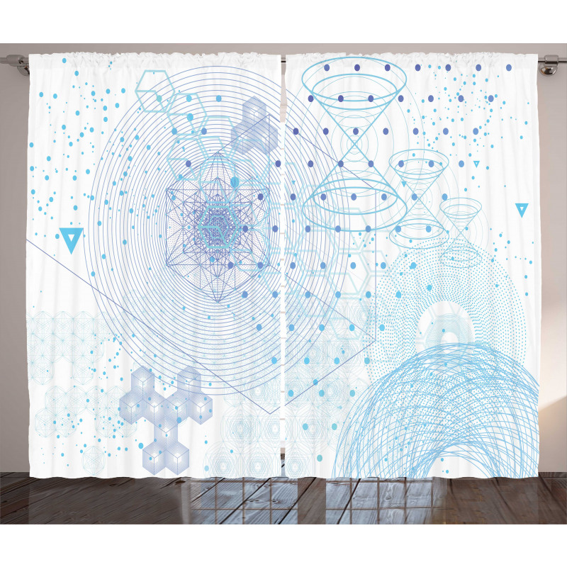 Geometric Science Motifs Curtain