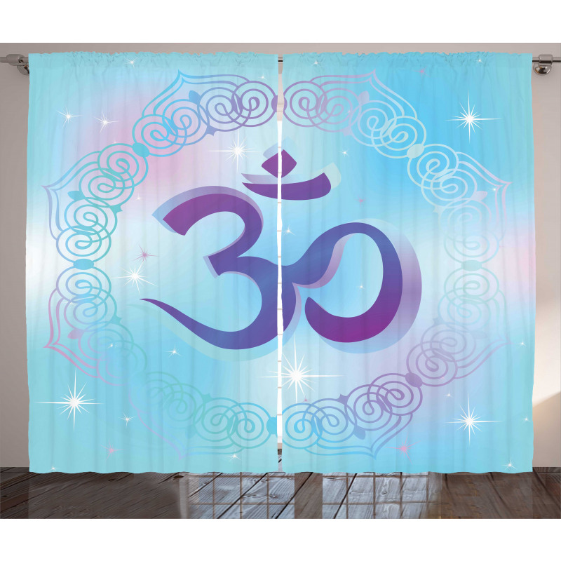 Oriental Symbol Meditation Curtain