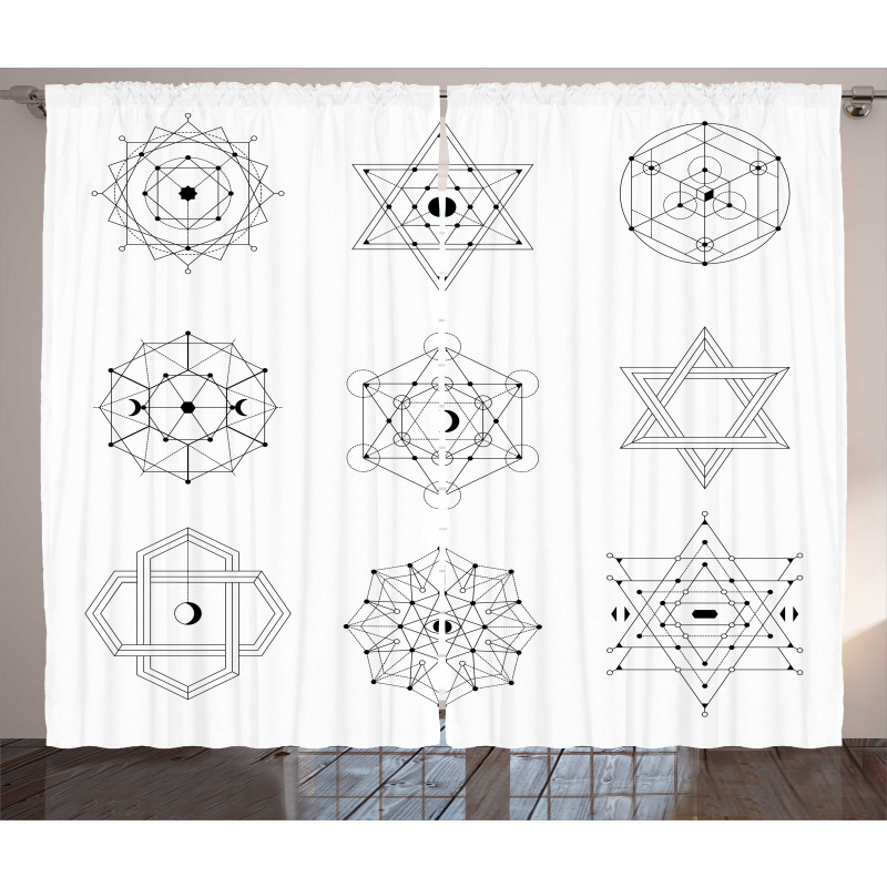 Line Shaped Geometry Curtain