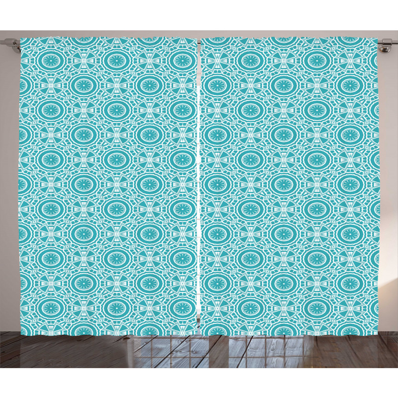 Modern Mandala Effect Pattern Curtain