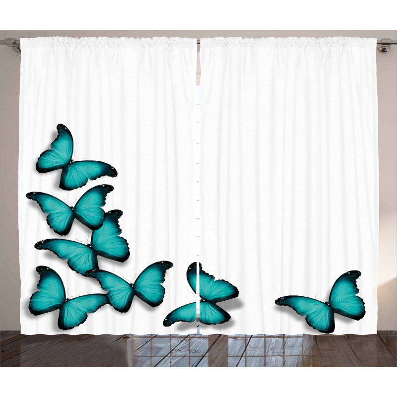 Sunny Butterflies Morphs Curtain