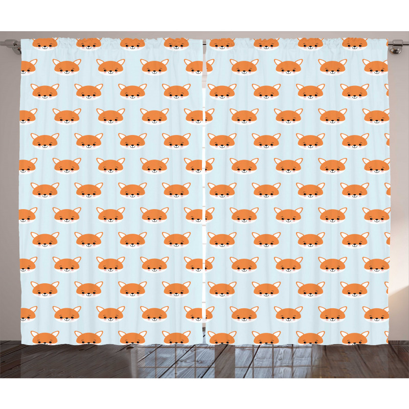 Nursery Baby Animal Head Curtain