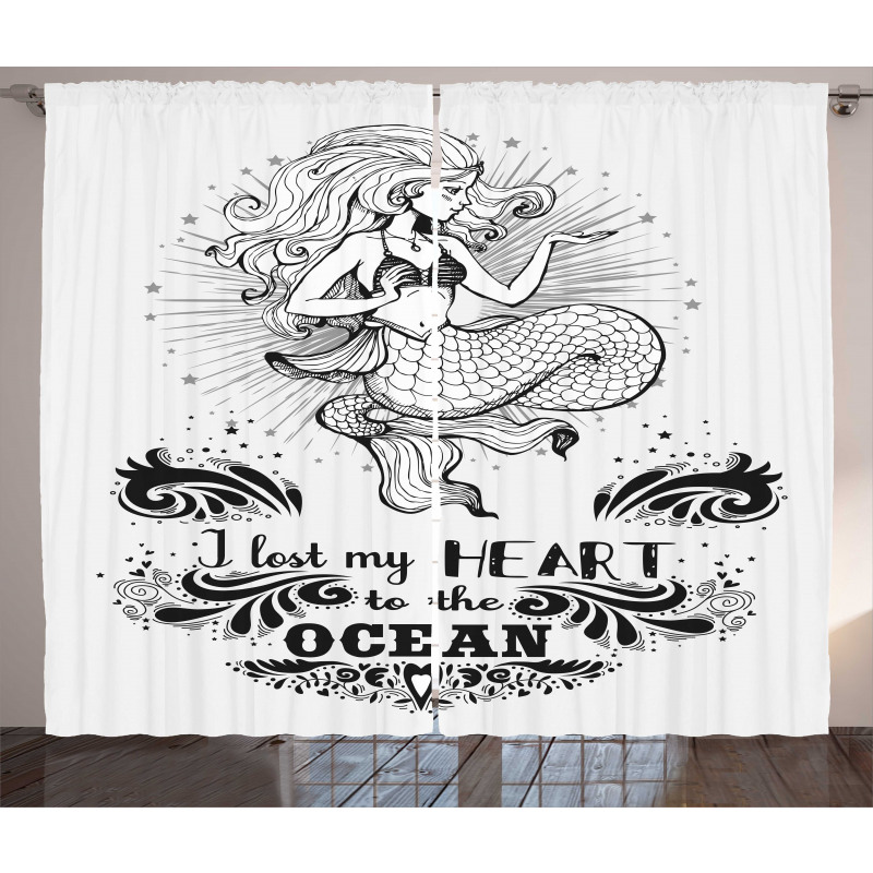 Aquatic Mermaid Curtain