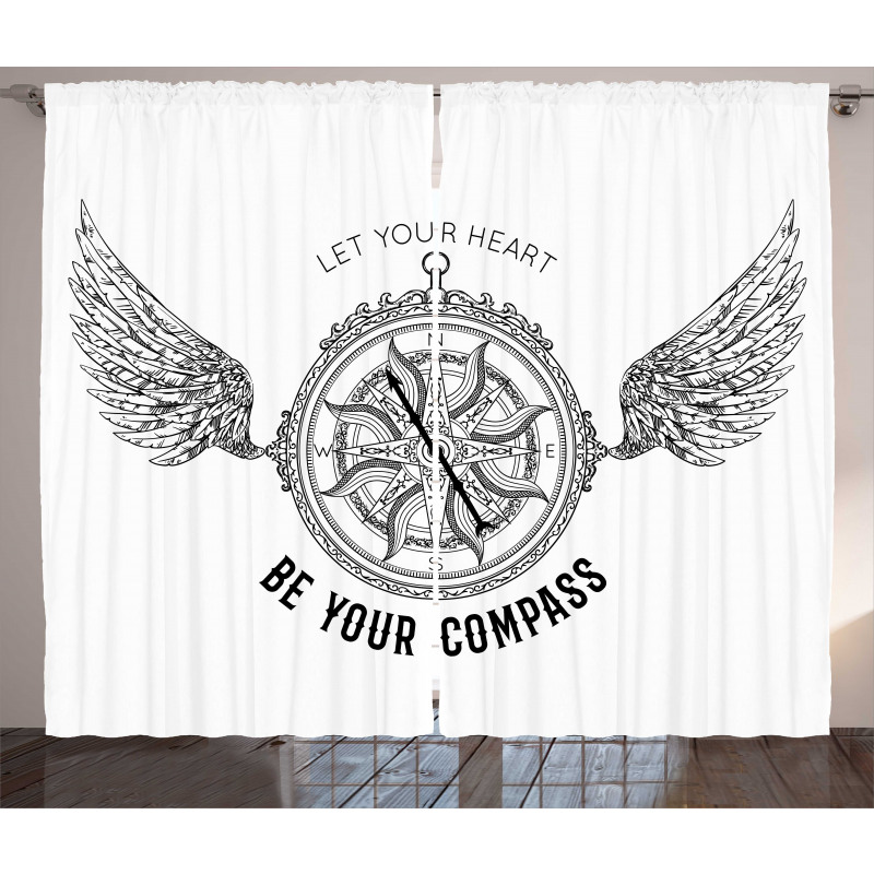 Antique Compass Curtain