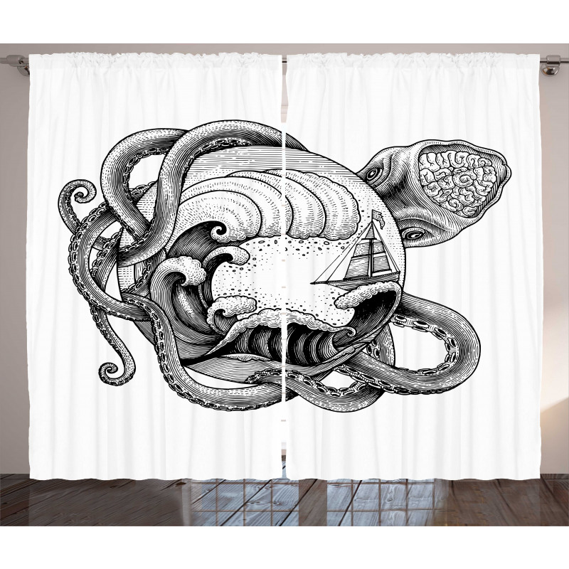 Abstract Octopus Curtain