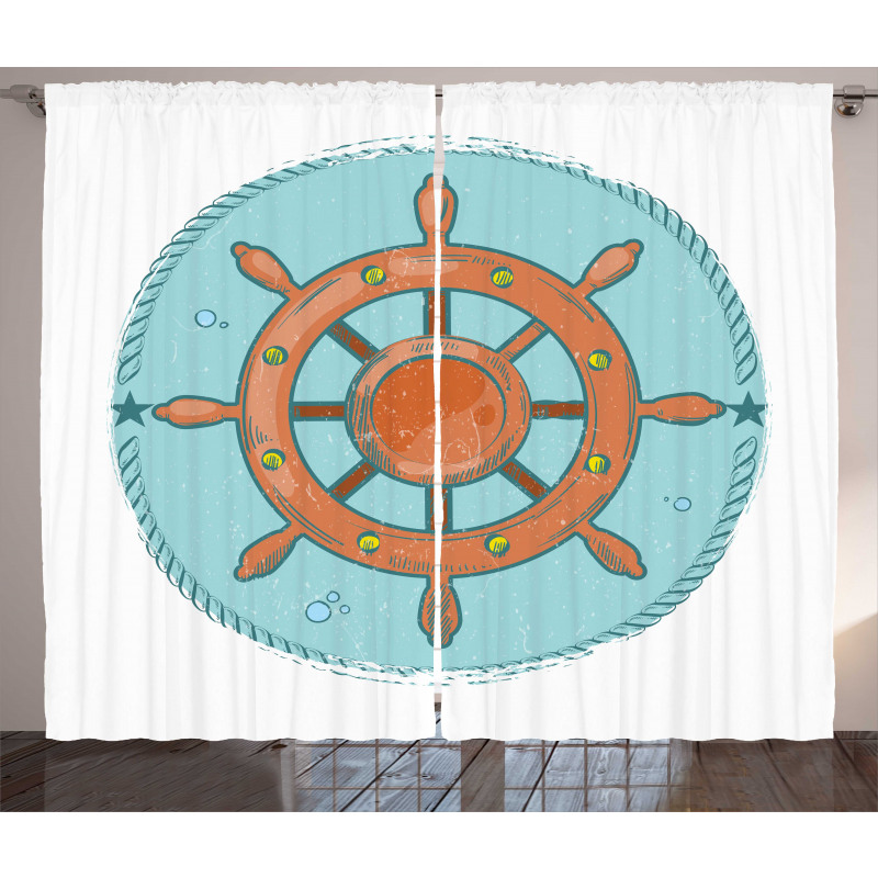 Wheel Cartoon Curtain