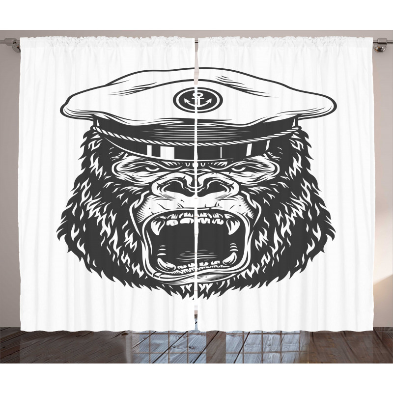 Seaman Gorilla Art Curtain