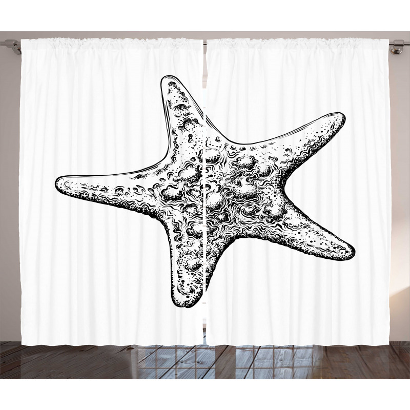 Starfish Sketch Curtain