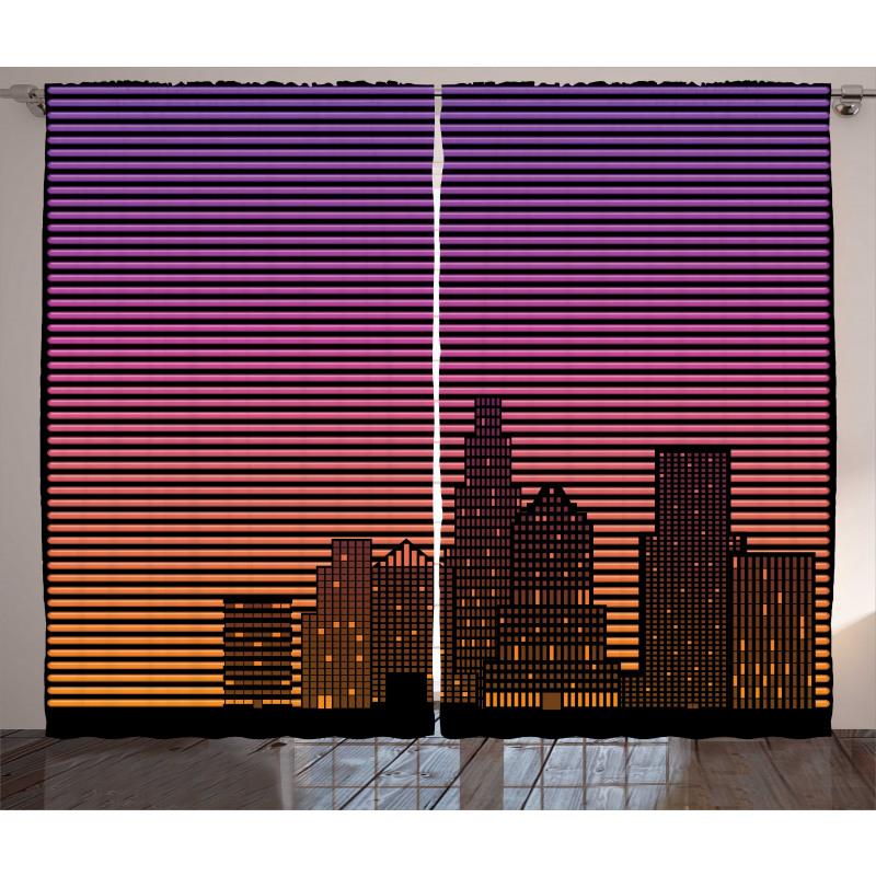 80's Skyline Curtain