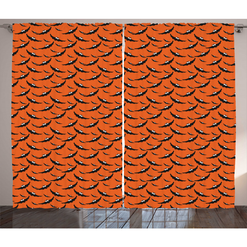 Flying Bats Repetition Curtain