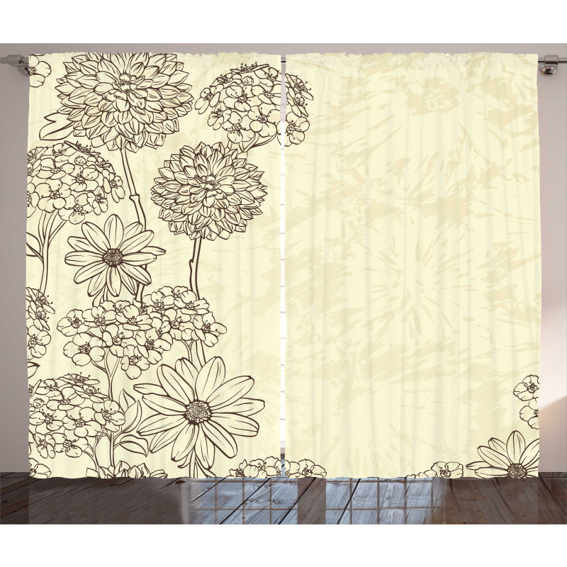 Blooming Retro Curtain