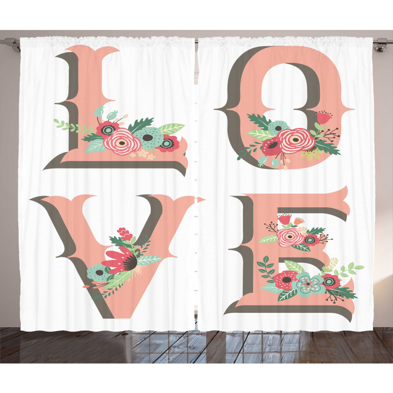 Big Love Lettering Curtain