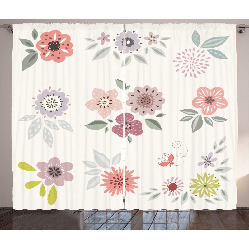 Continuous Flowers Curtain