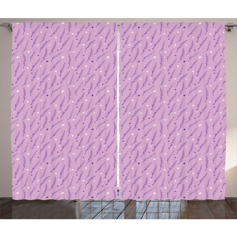 Lavender Butterflies Curtain