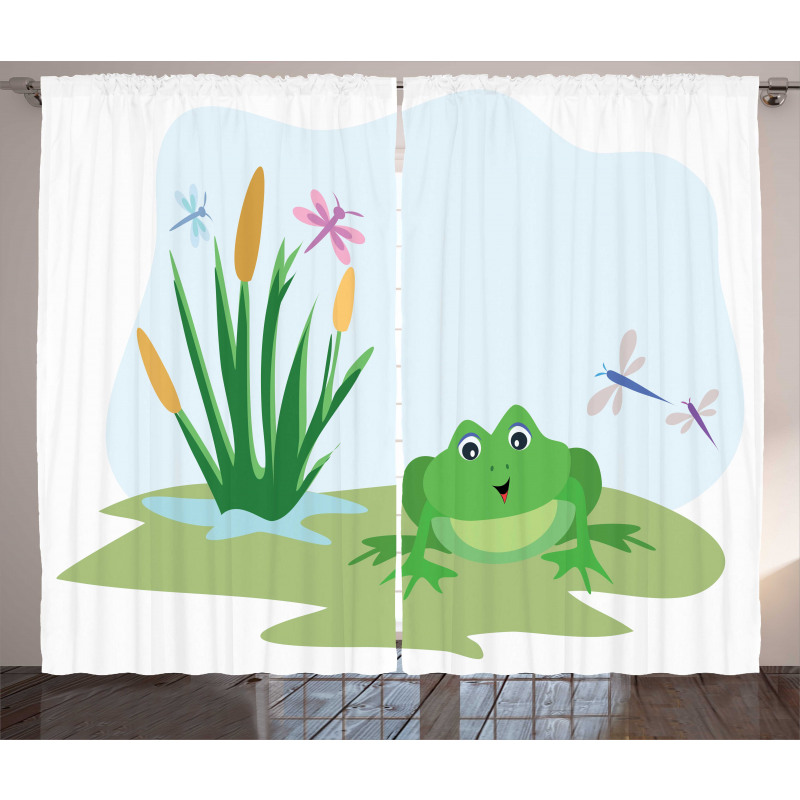 Dragonflies Plants Amphibian Curtain