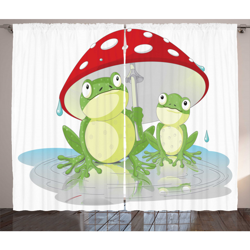 Animal in Mushroom Umbrella Curtain