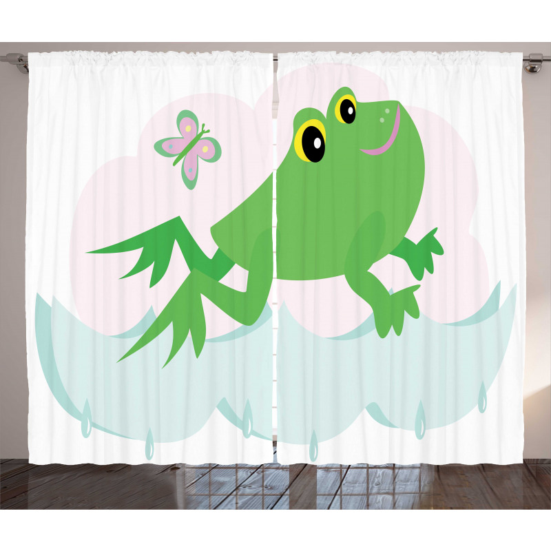 Nursery Jumping Animal Curtain