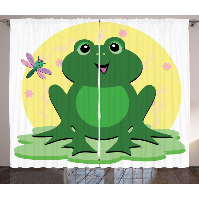 Childish Concept Pond Animal Curtain