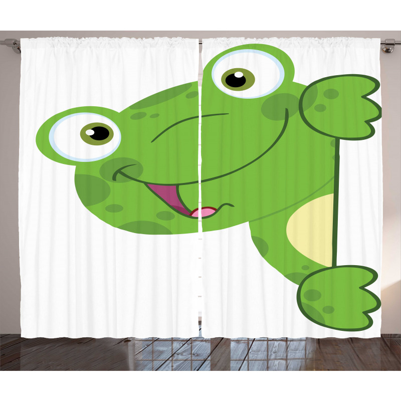 Cartoon Smiling Animal Curtain