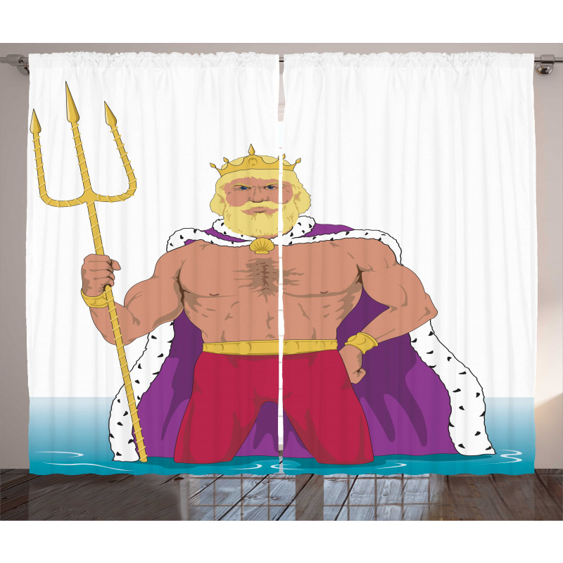 King of the Ocean Drawing Curtain