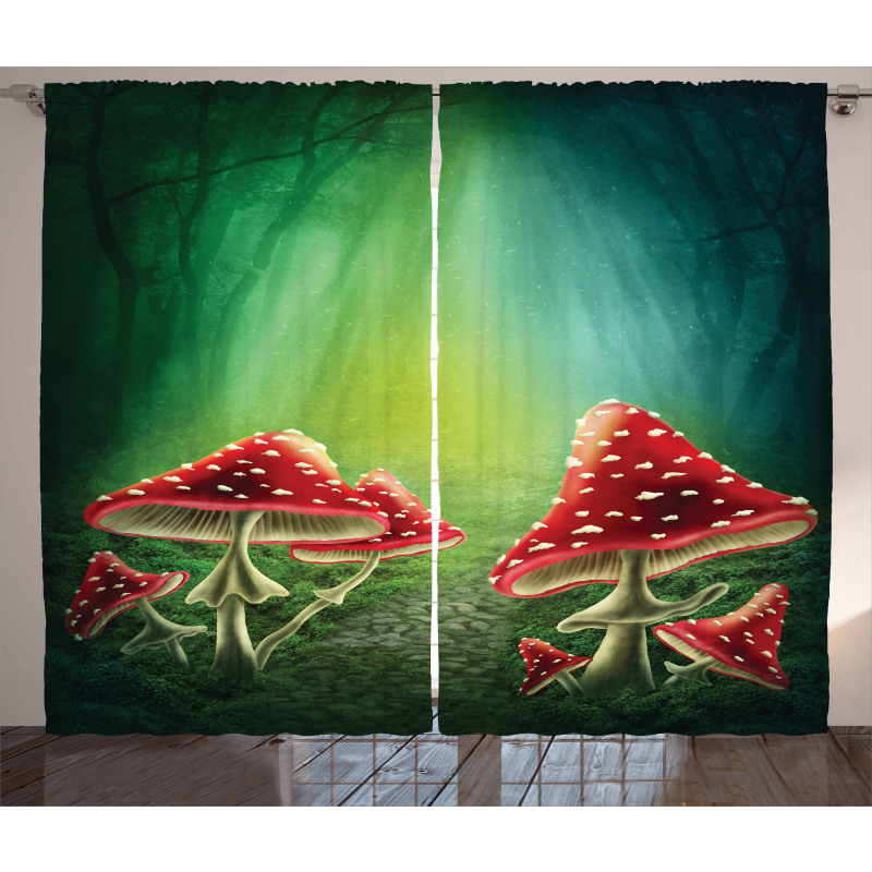 Mysterious Mushrooms Curtain