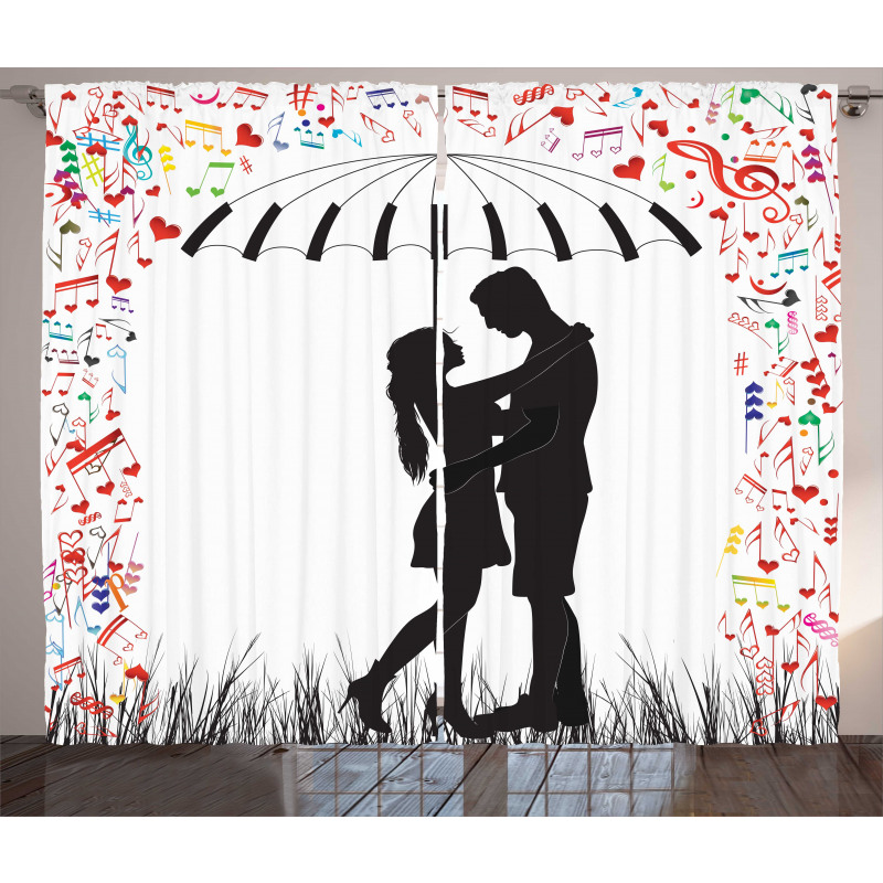 Young Romantic Couple Curtain