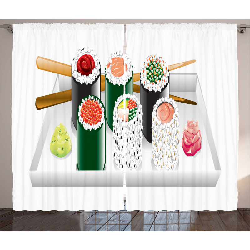 Various Flavored Sushi Plate Curtain