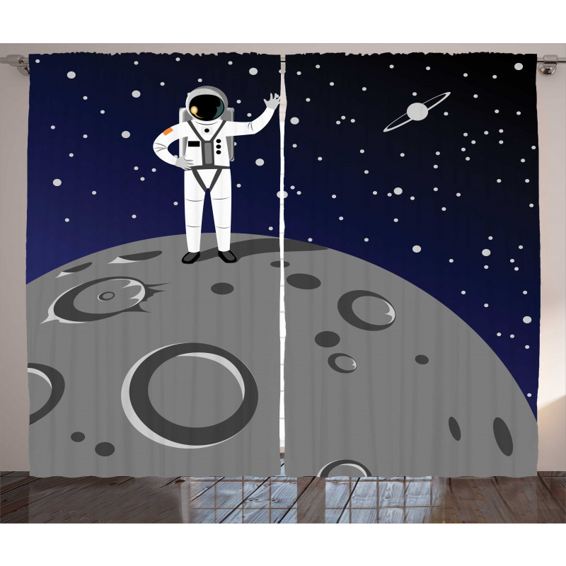 Man Landed on Moon Curtain