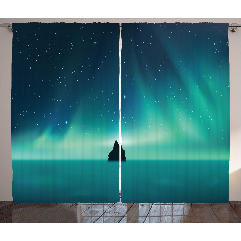 Aurora Borealis Single Rock Curtain