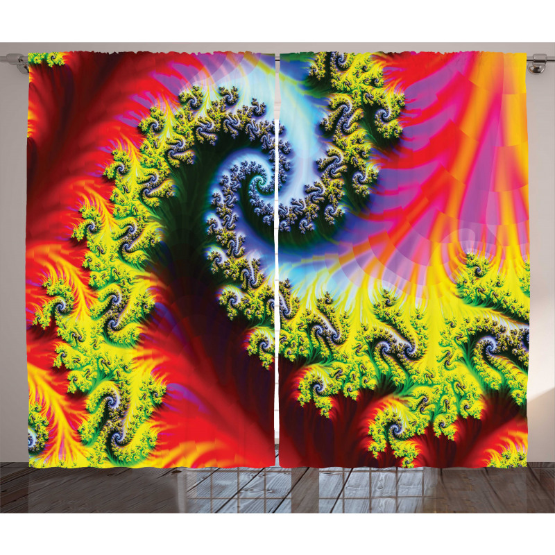 Abstract Fantasy Psychedelic Curtain