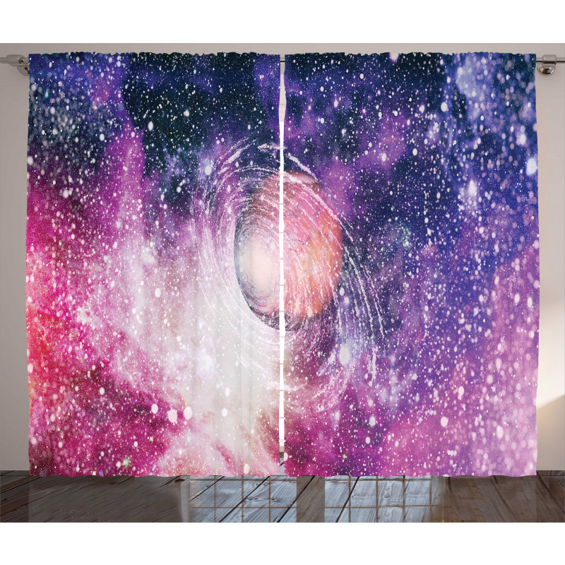 Vivid Galactic Art Curtain