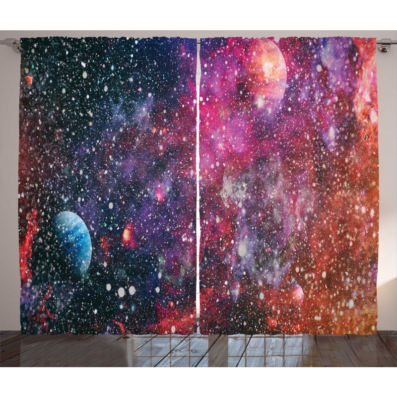 Abstract Jumble Space Curtain