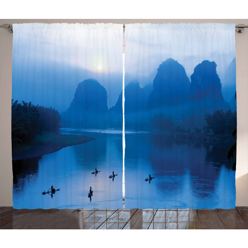 Sunrise Bamboo Raft China Curtain