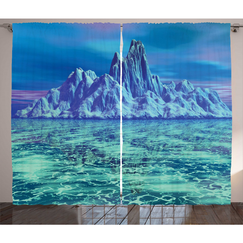 Arctic Landscape Scene Curtain