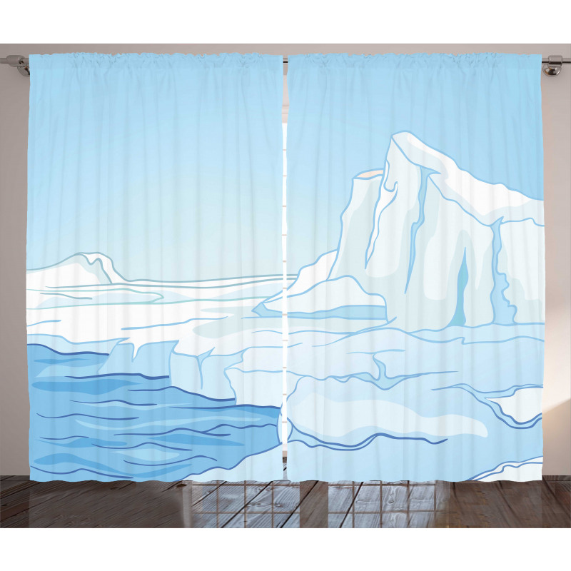 Cartoon Style Winter Theme Curtain