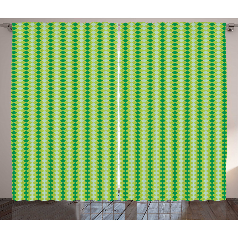 Diagonal Square Art Curtain
