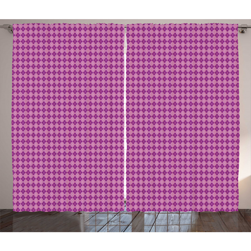 Oriental Pink and Purple Curtain