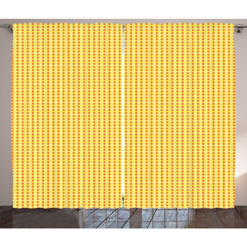 Repeating Eastern Shapes Curtain