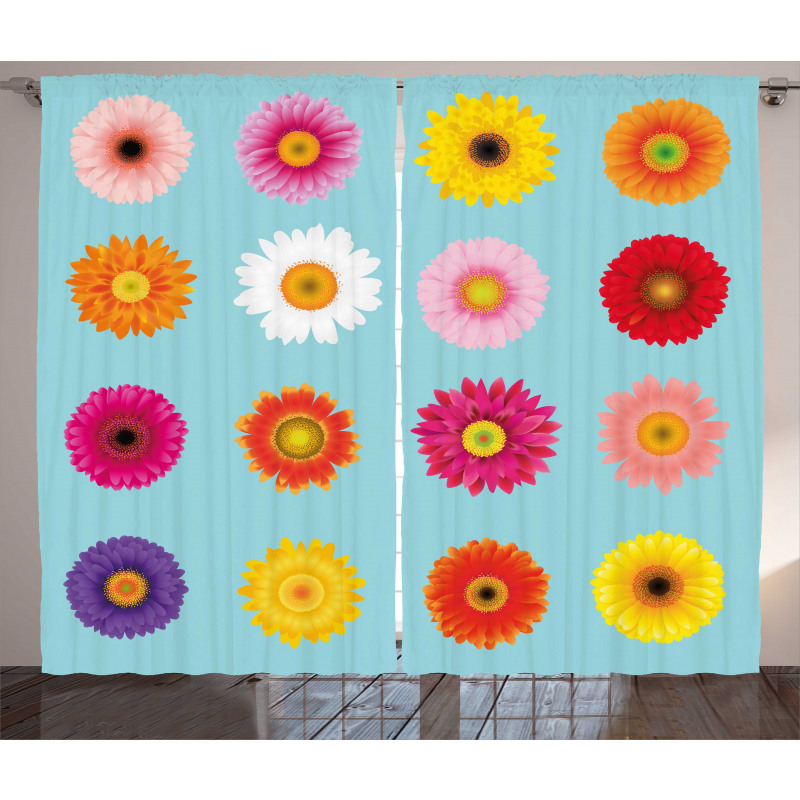 Blooms Flowers Curtain