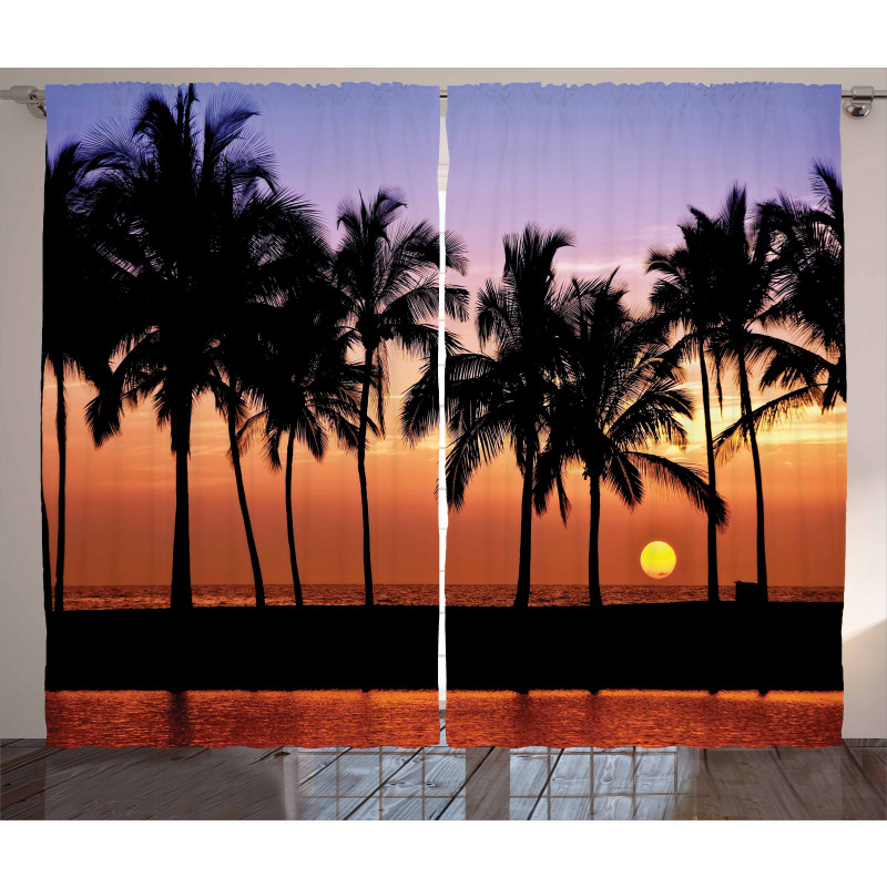 Sunset on Big Island Curtain