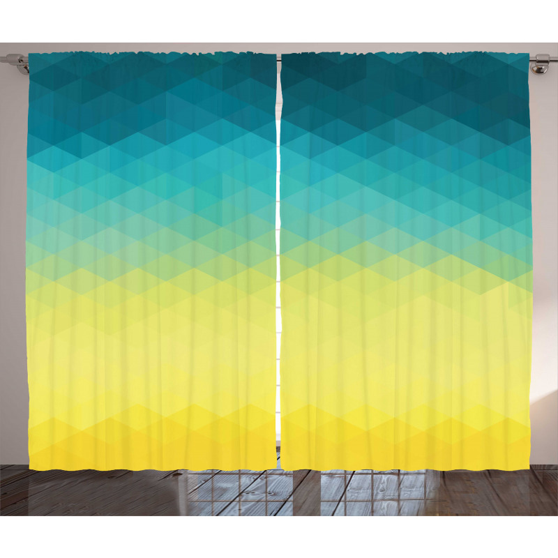 Polygonal Color Changes Curtain