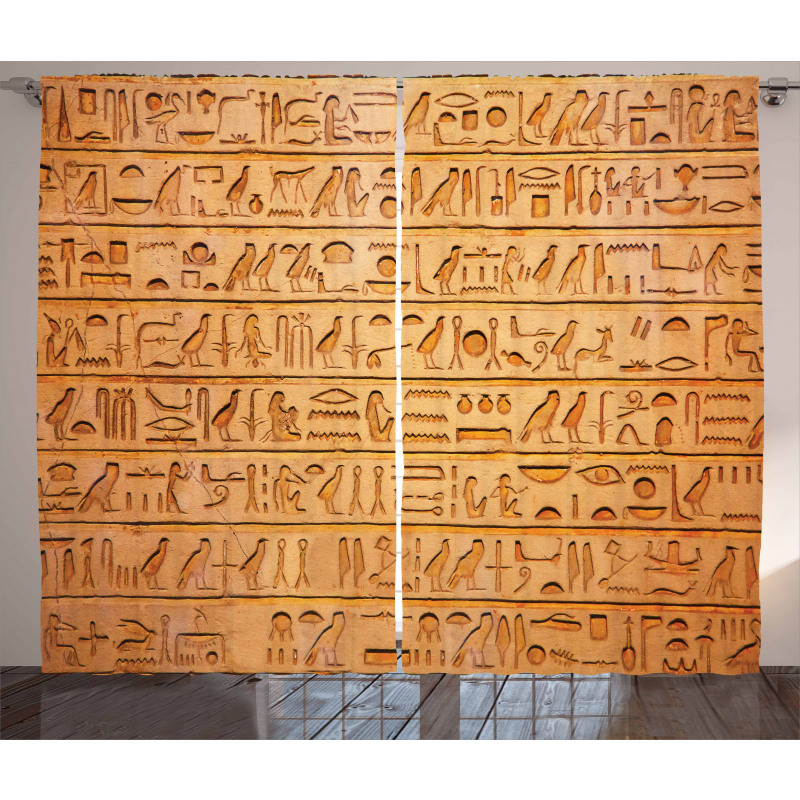 Hieroglyphs Composition Curtain