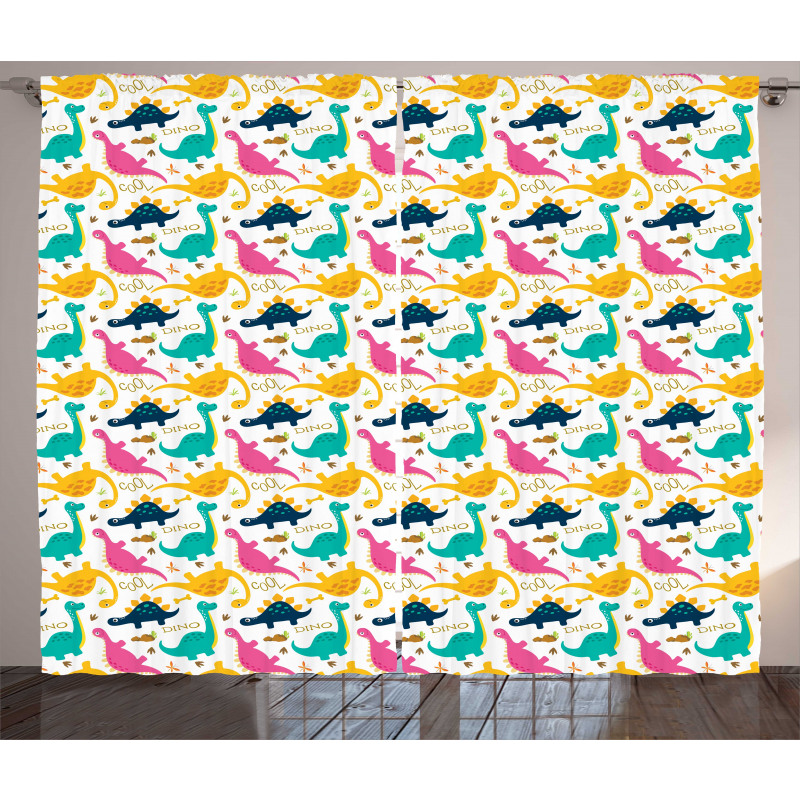 Rhythmic Dinosaurs Doodle Curtain