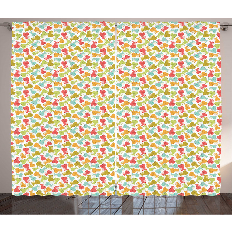 Nursery Theme Doodle Curtain