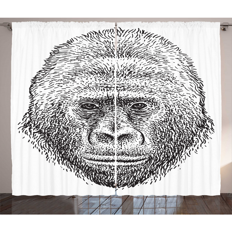 Wild Animal Portrait Curtain